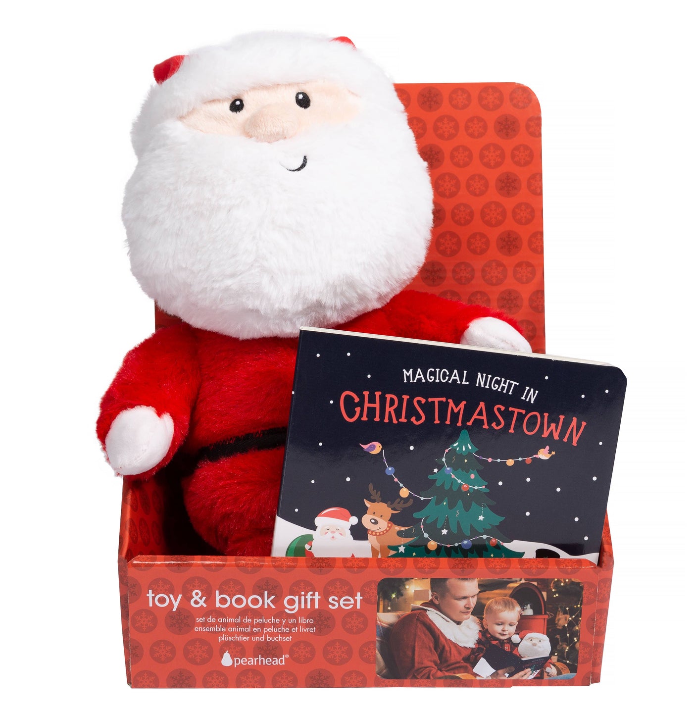 Santa Toy & Christmas Board Book Holiday Gift Set