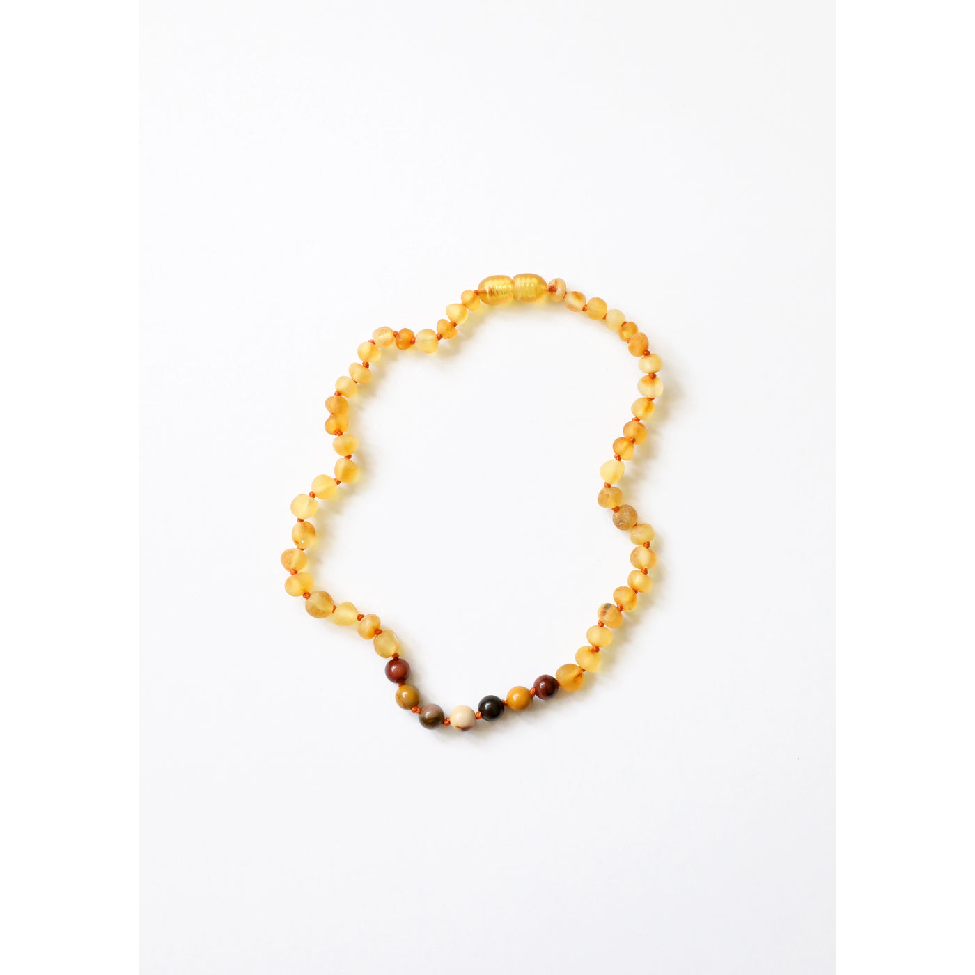 raw honey amber + moonkaite jasper amber necklace