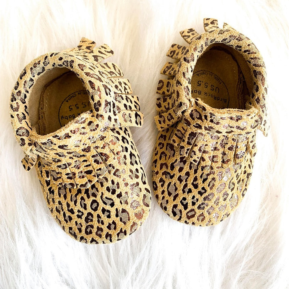 leopard baby moccasins