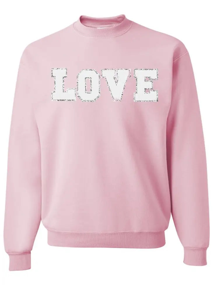 love patch adult sweatshirt