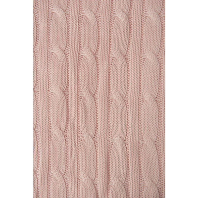 PINK CABLE KNIT BABY BLANKET