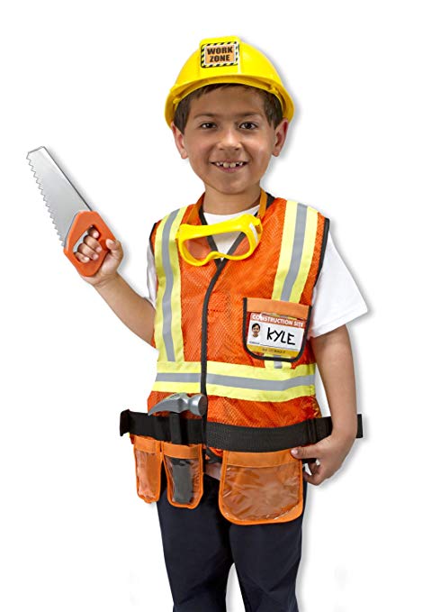 CONSTRUCTION WORKER ROLE PLAY COSTUME SET
