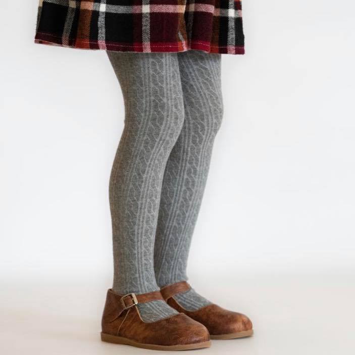 gray cable knit tights