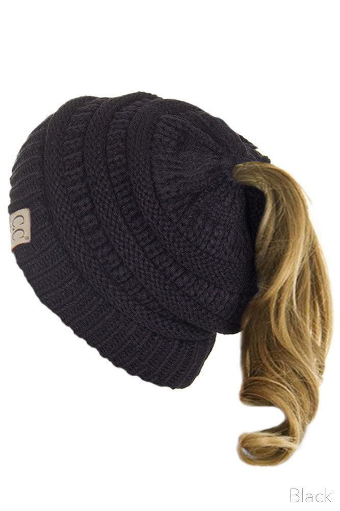 messy bun beanie tail (more colors)