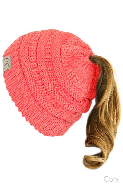 messy bun beanie tail (more colors)