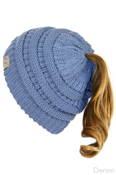 messy bun beanie tail (more colors)