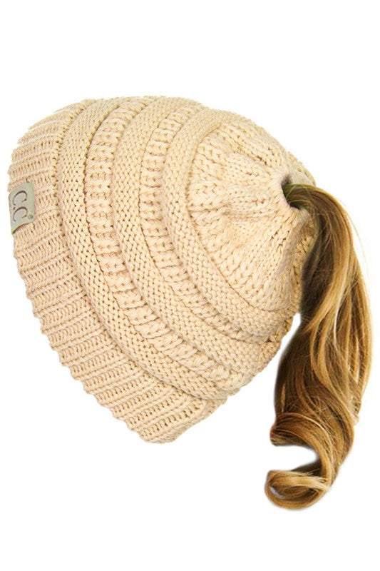 messy bun beanie tail (more colors)