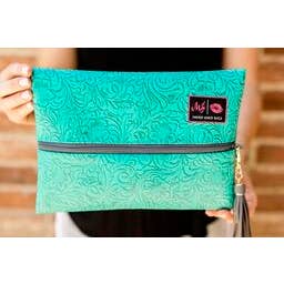 SMALL TURQUOISE DREAM MAKE UP JUNKIE BAG