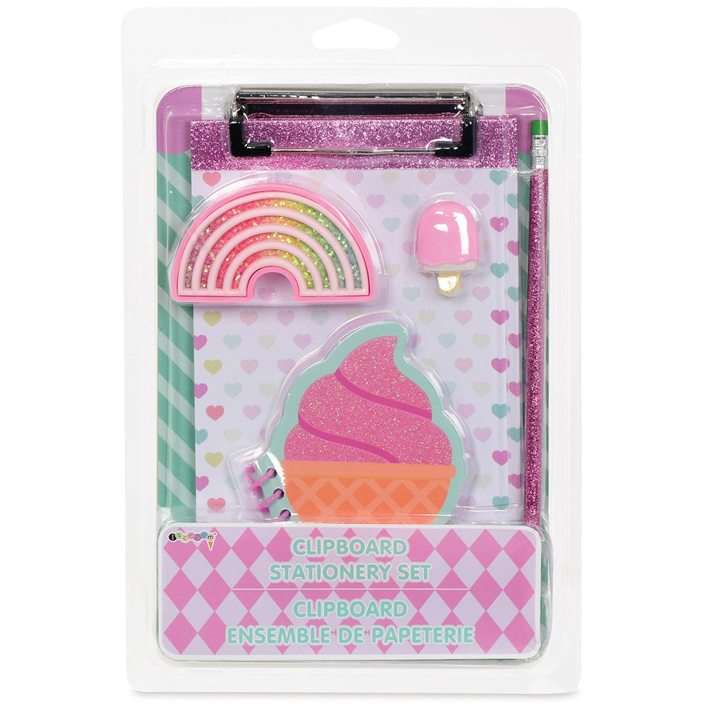 ice cream clipboard stationary set