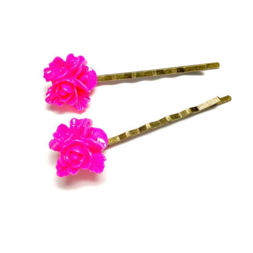 PINK BOUQUET BOBBY PINS