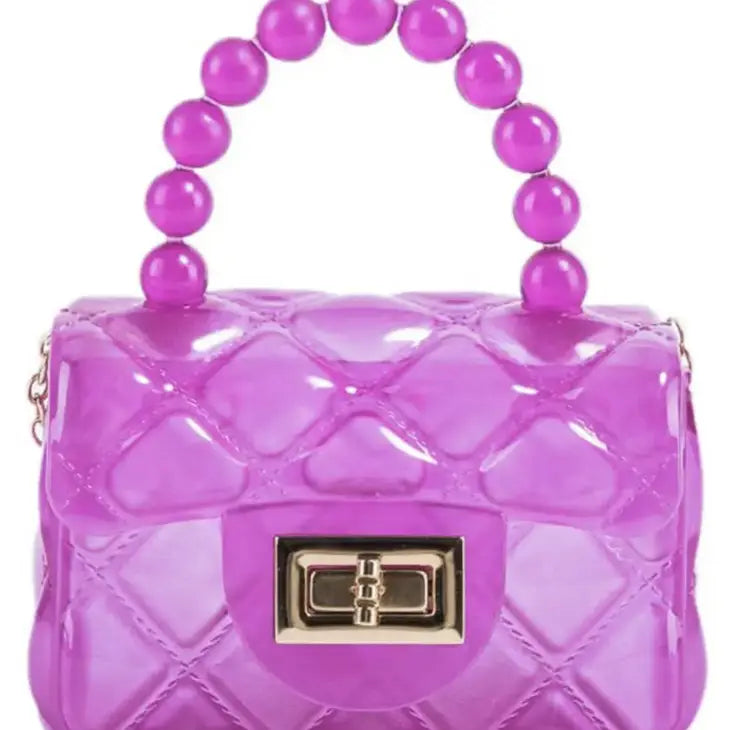 mini jelly purse with cross body chain