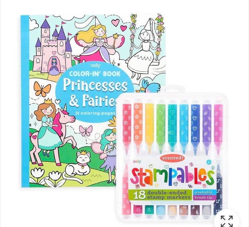 PRINCESSES & FAIRIES STAMPABLES COLORING PACK