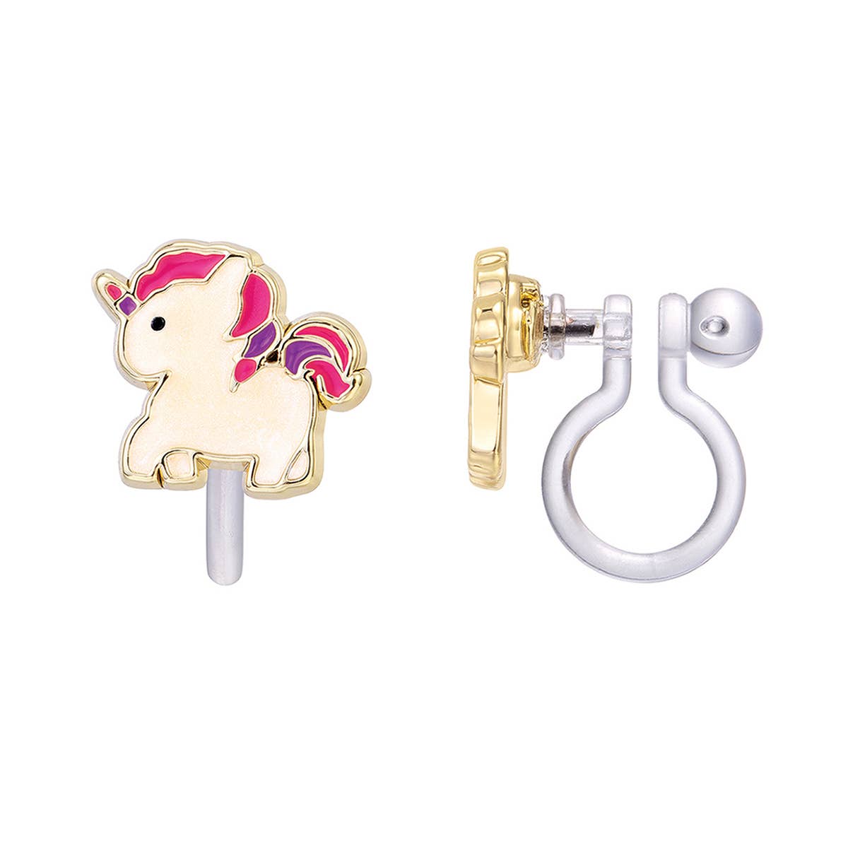 CLIP ON Cutie Earrings- Magical Unicorn