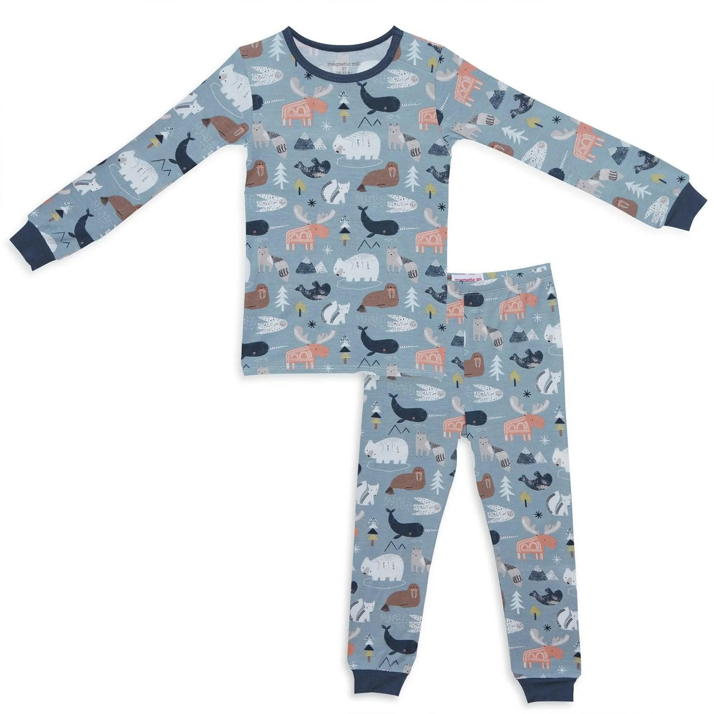 baffin bay modal magnetic 2 pc toddler pajama set