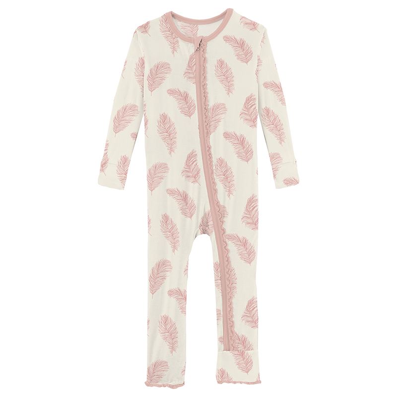 natural feathers muffin ruffle coverall