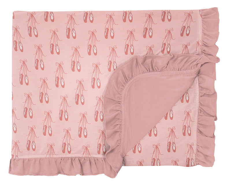 baby rose ballet ruffle toddler blanket