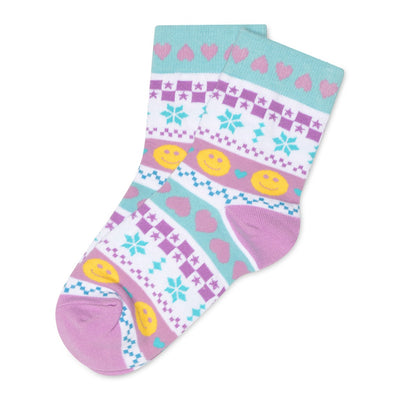 happy fair isle socks