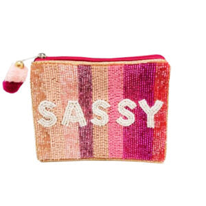 sassy beaded pouch