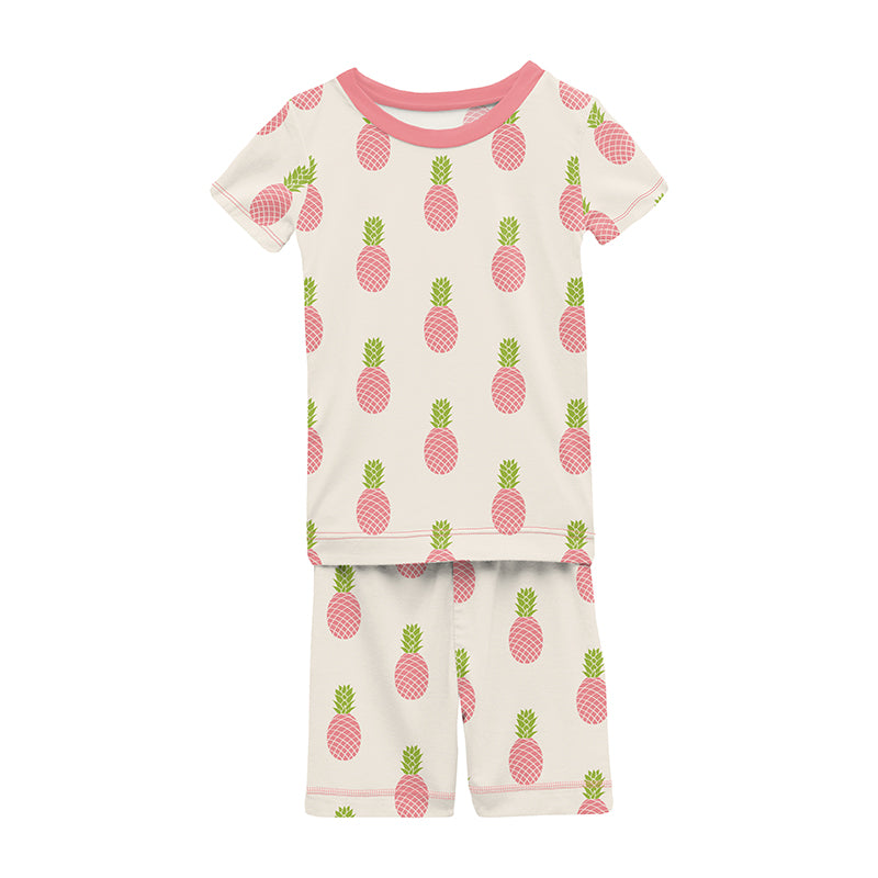 strawberry pineapples ss pajama set w/shorts
