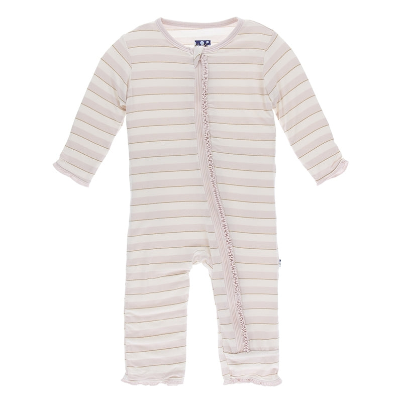 EVERYDAY HEROES SWEET STRIPE RUFFLE COVERALL