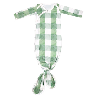 pine newborn knotted gown
