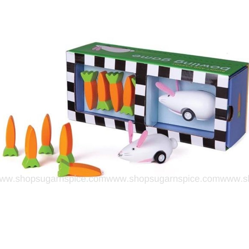 bunny and carrot bowling set