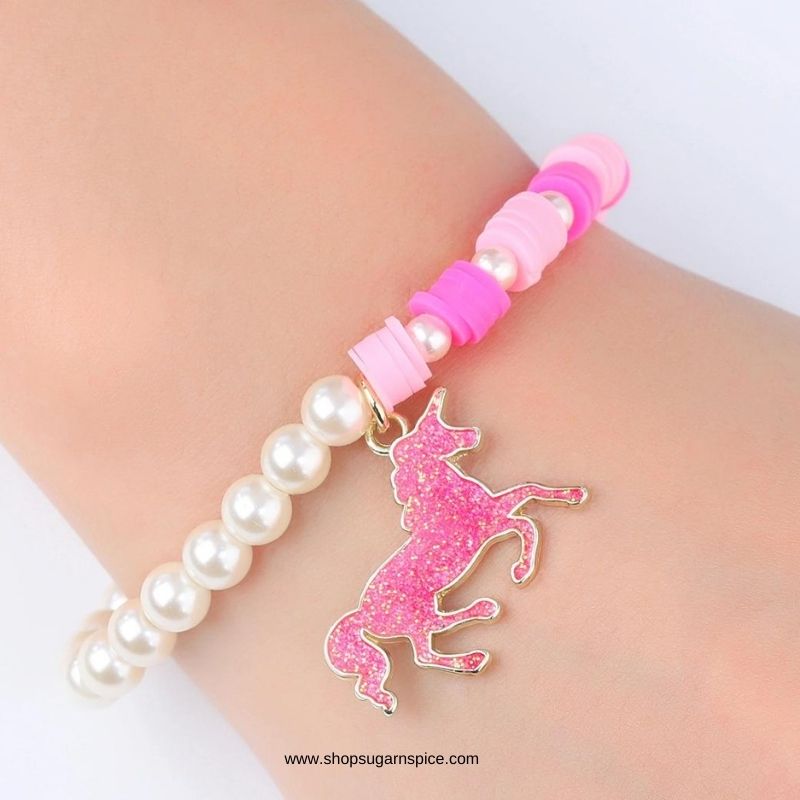 glitter unicorn bracelet