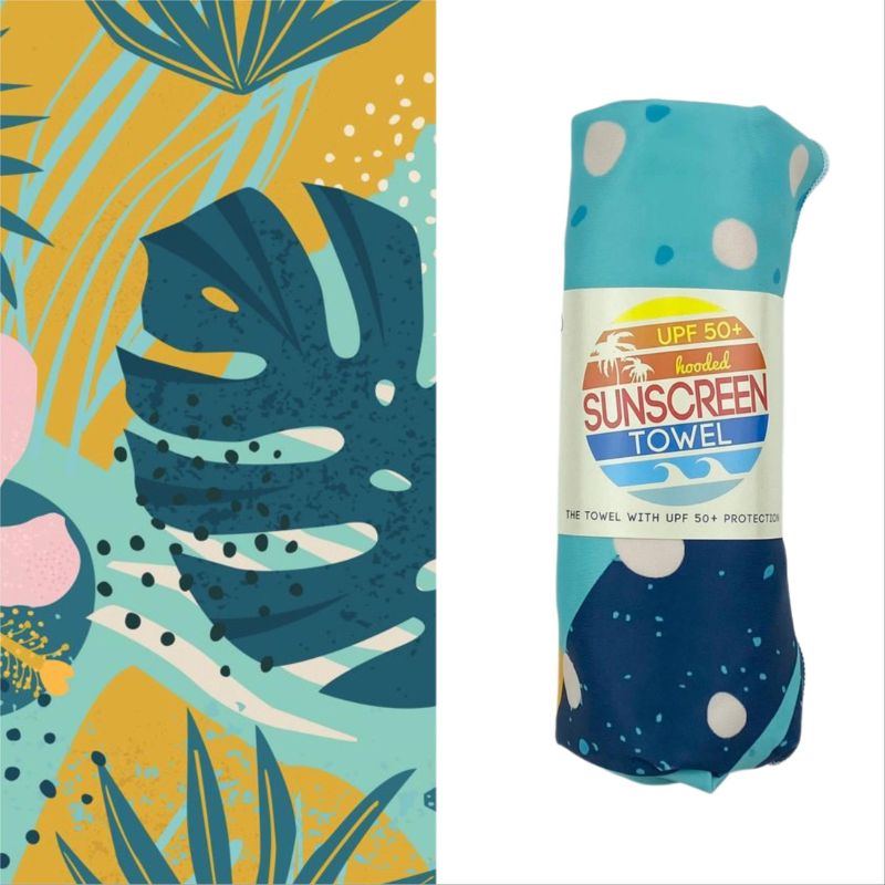 Hooded UPF 50+ Sunscreen Towel (Tropical Dreams)