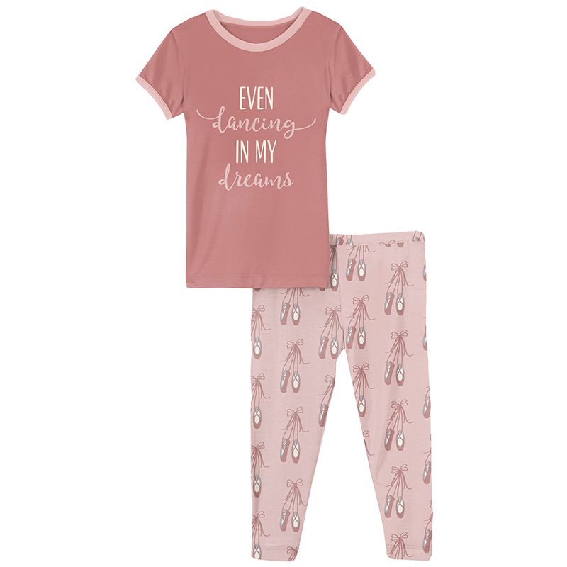 baby rose ballet ss pajama set