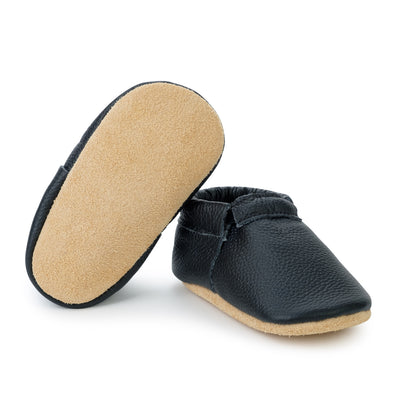 black and brown moccasins