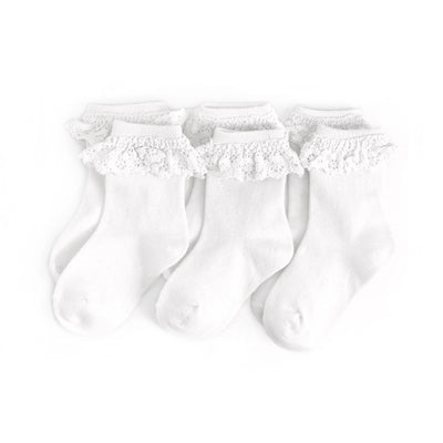 white fancy sock 3 pack