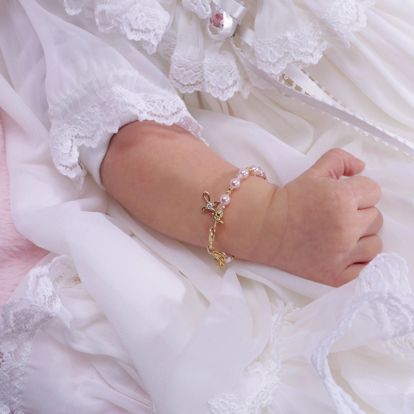 lauren 14k gold pearl baby bracelet