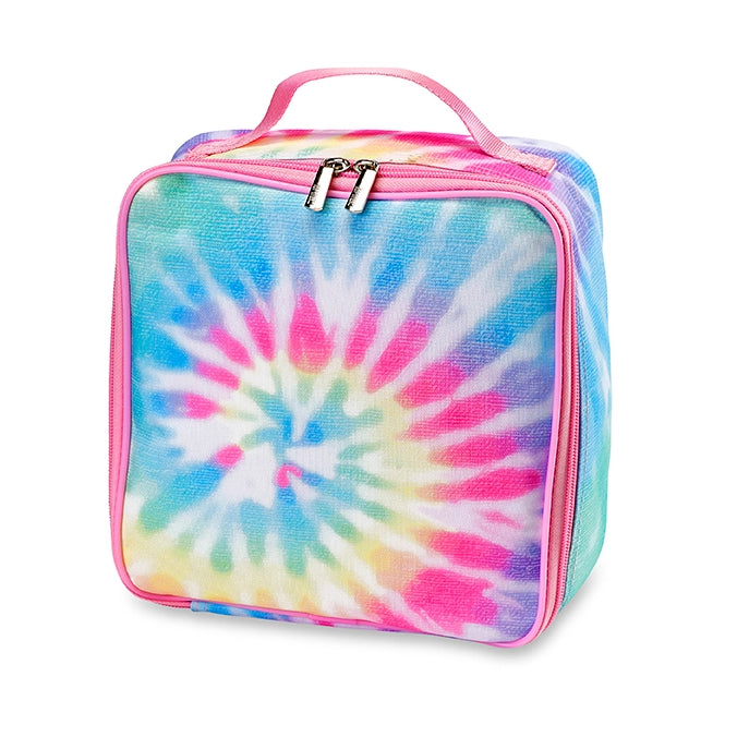 pastel delight tie dye canvas iinsulated lunch box