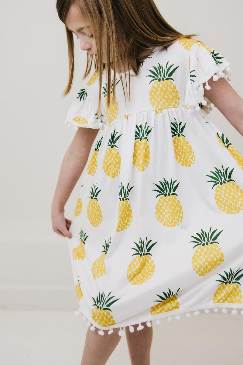 pineapple pom pom dress