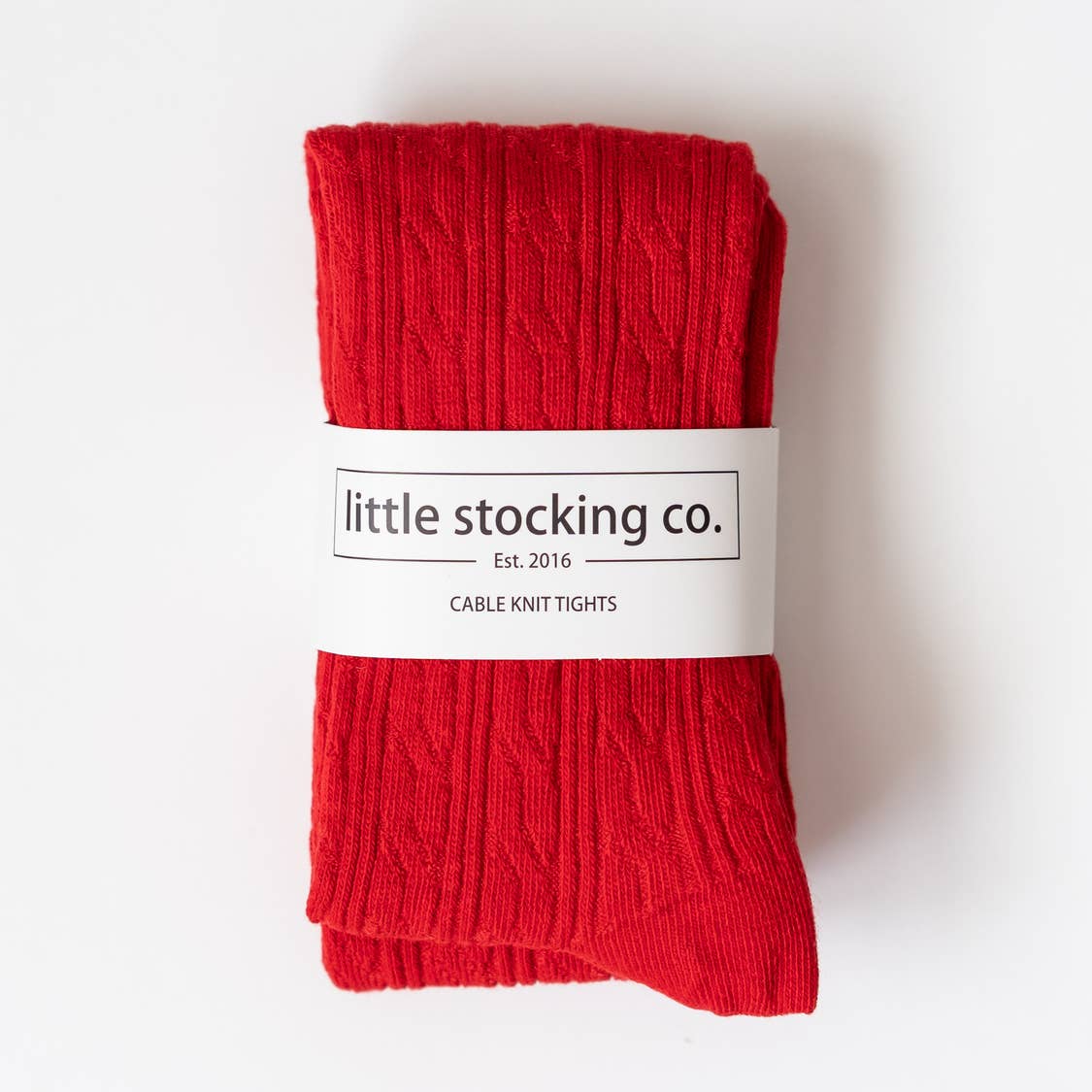 true red cable knit tights