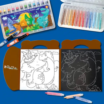 dinosaur world coloring gift set
