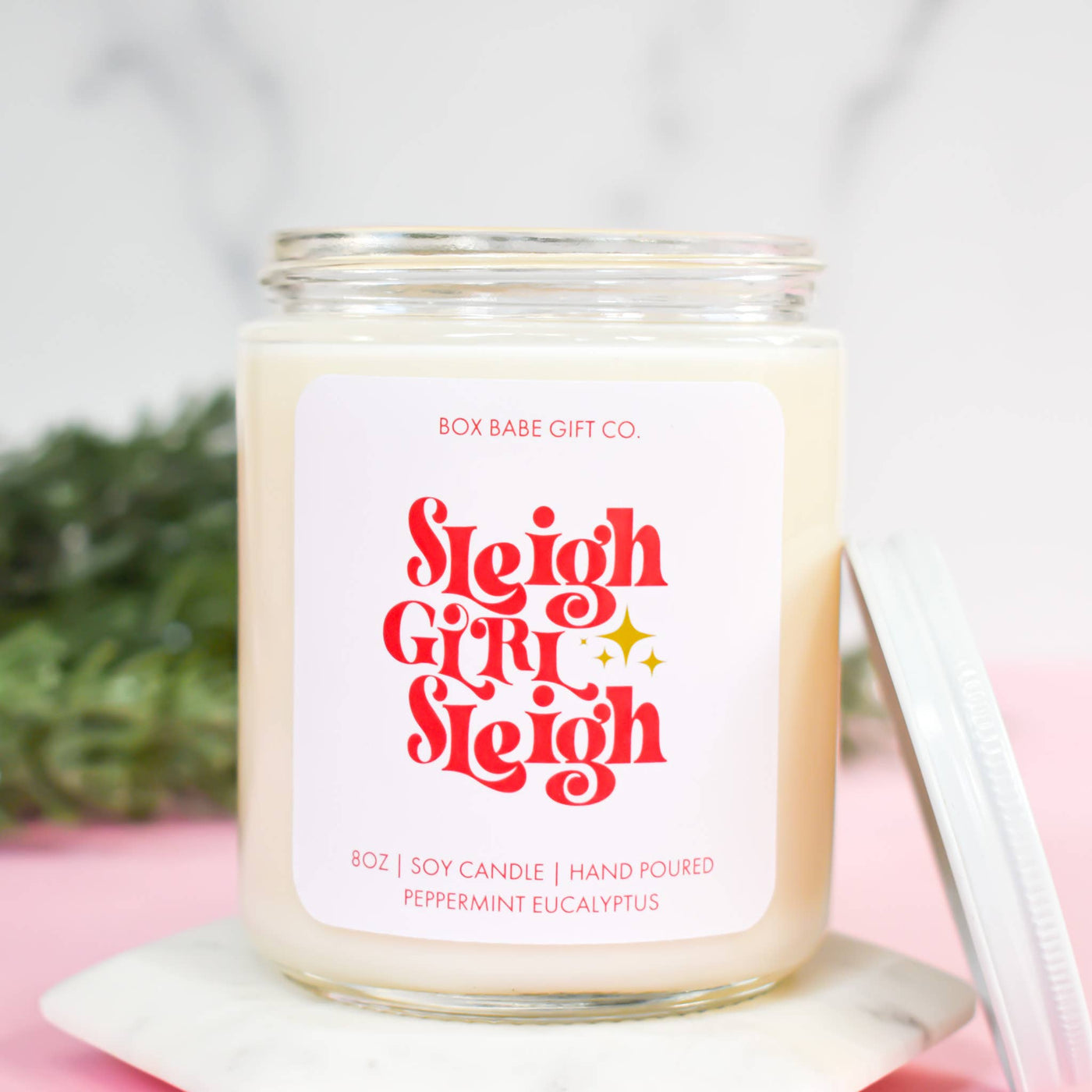 Sleigh Girl Sleigh Candle | Christmas Holiday Candle