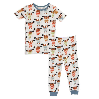 hustle for that muscle modal magnetic toddler pajamas