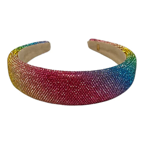rainbow fully crtystalized headband