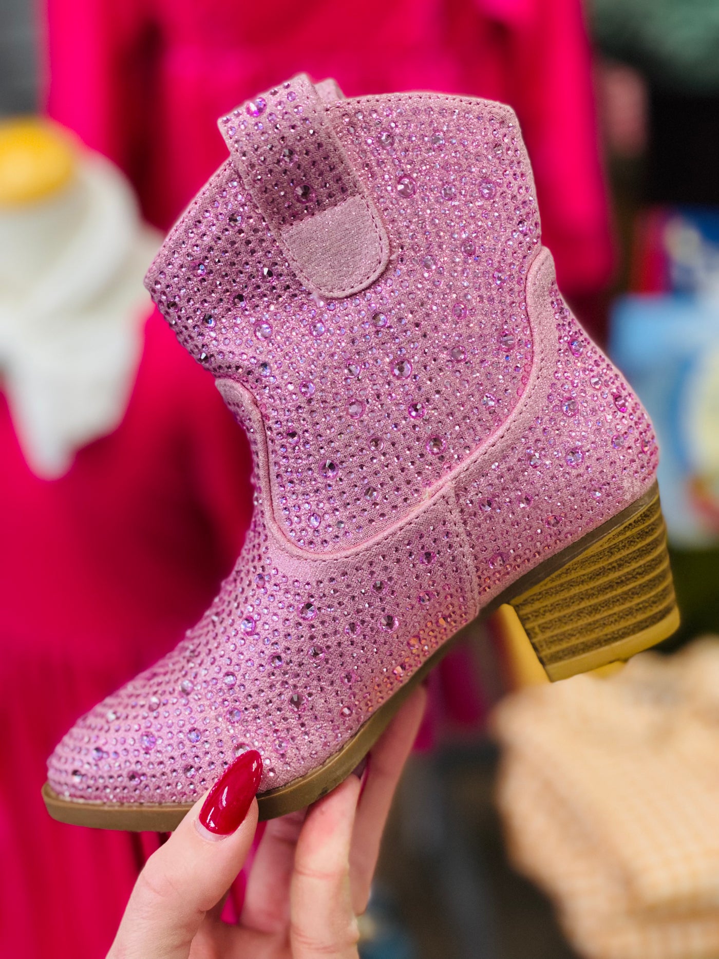 pink rhinestone cowgirl boots Sugar N Spice Children s and Tween