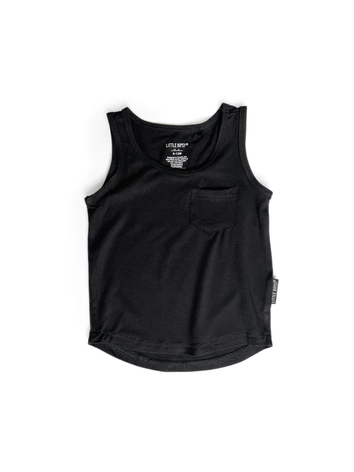 little bipsy bamboo black tank