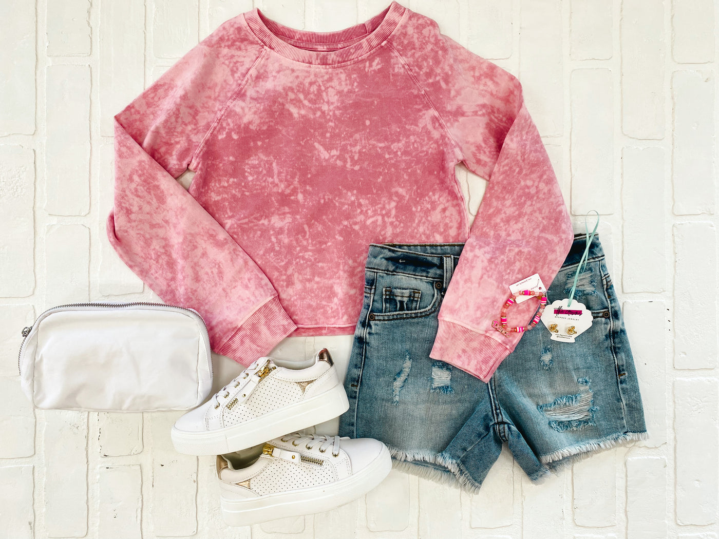 sea pink crop sweatshirt