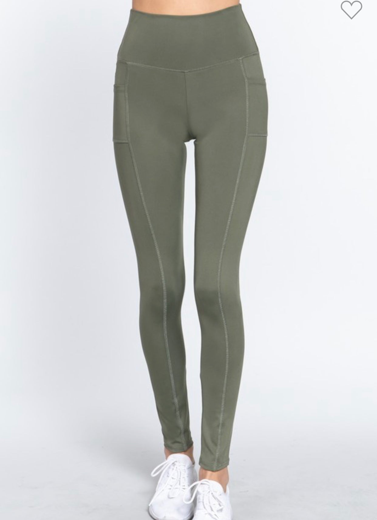 Olive Cassie leggings with pockets