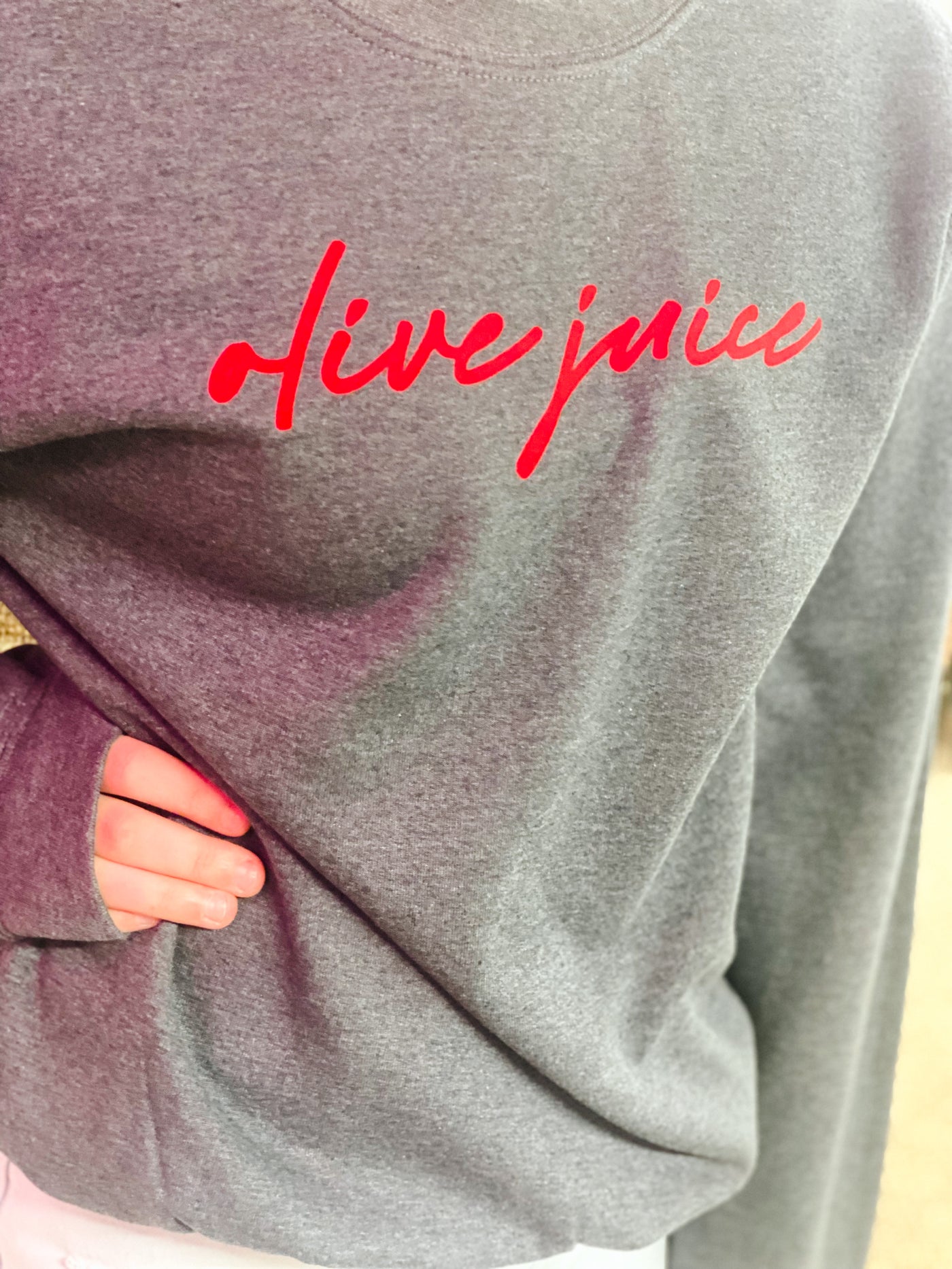 olive juice sweatshirt