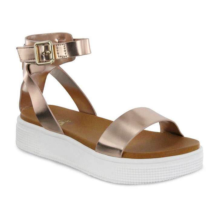 kids rose gold sandals